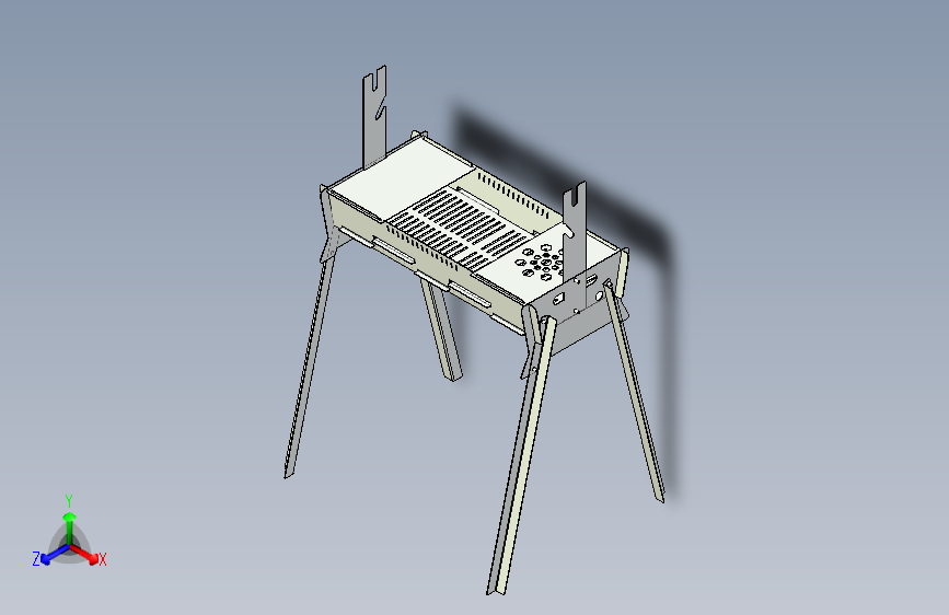 N008115-便携式烧烤+激光切割+准备好的+SolidWorks+文件