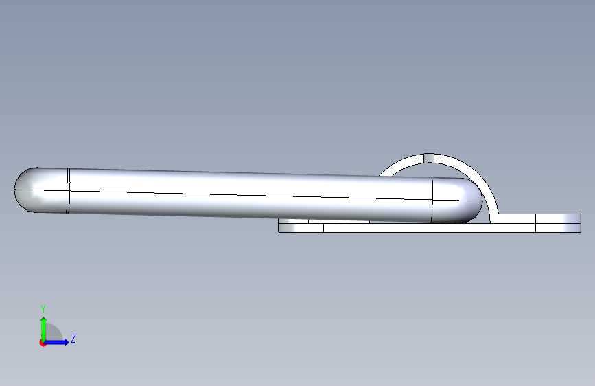 N008280-电池抬起手柄(110mm+x+40mm) 左侧视图