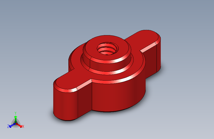 N008531-蝴蝶螺母+(Wing+Nut)+39x11mm+3_16_