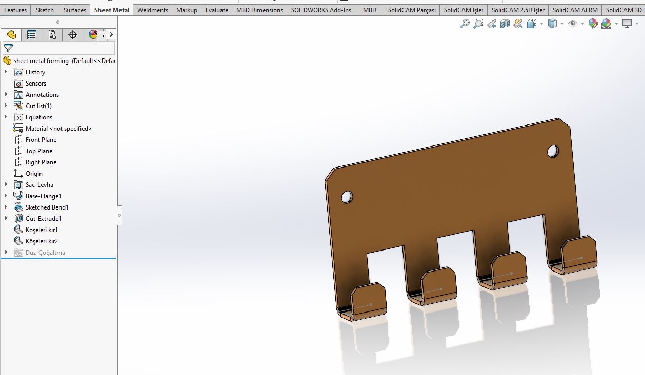 N009695-Solidworks 金属板样例