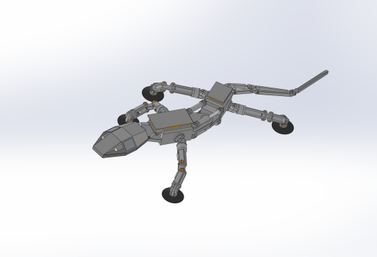 仿生壁虎爬行机器人三维solidworks+说明