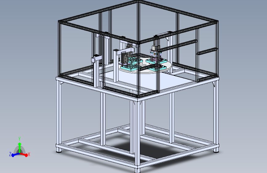切割机的进料机构3D图纸 Solidworks设计