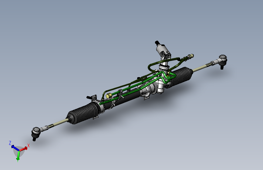 齿轮齿条式转向系统3D模型图纸 Solidworks设计 附STP