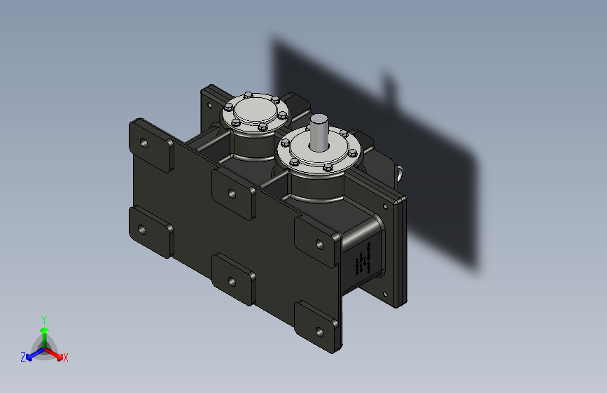单级斜齿齿轮减速器3D模型