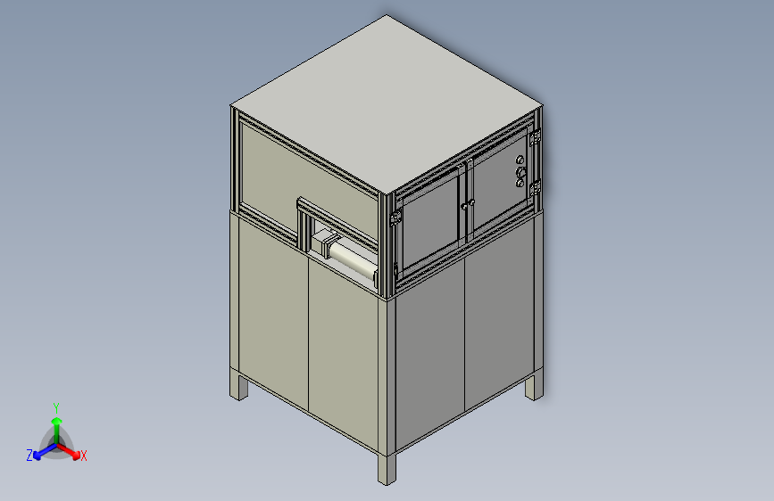 一款定模剥离模组全自动贴标机3D