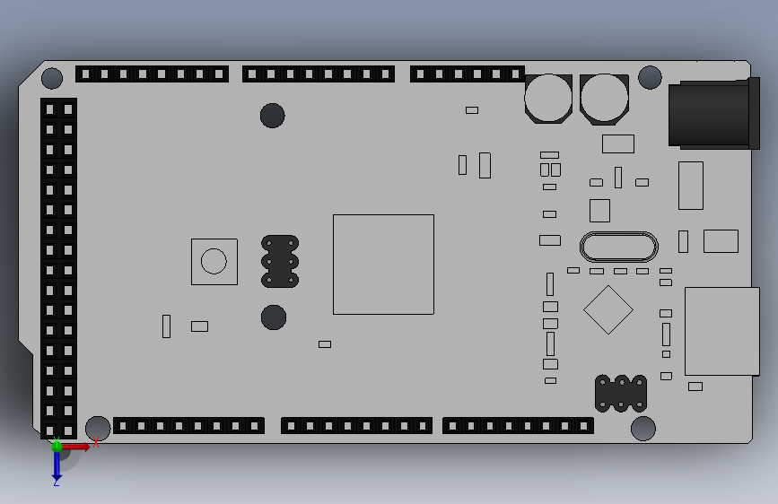 arduino mega 2560 31 俯视图