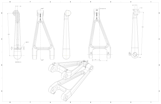 G021079-B18 航空器起落架部件。