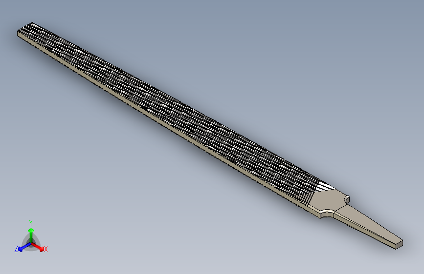 N009780-SolidWorks 拉丝教程：制作矩形锉刀