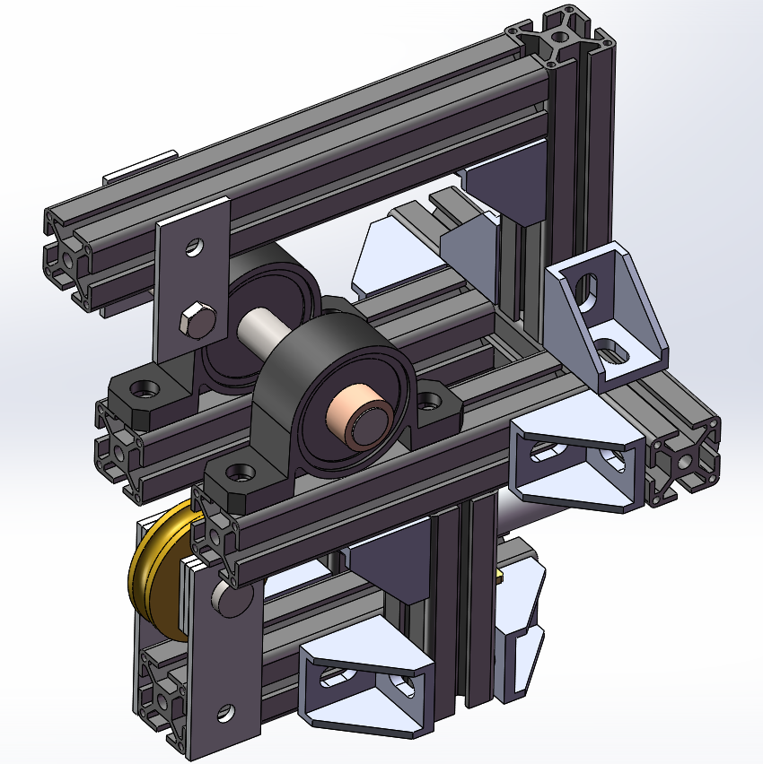 连杆自锁爬杆气动机器人