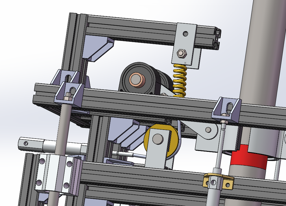连杆自锁爬杆气动机器人