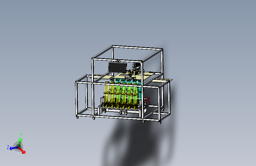 自动翘片压合机3D数模图纸 Solidworks设计