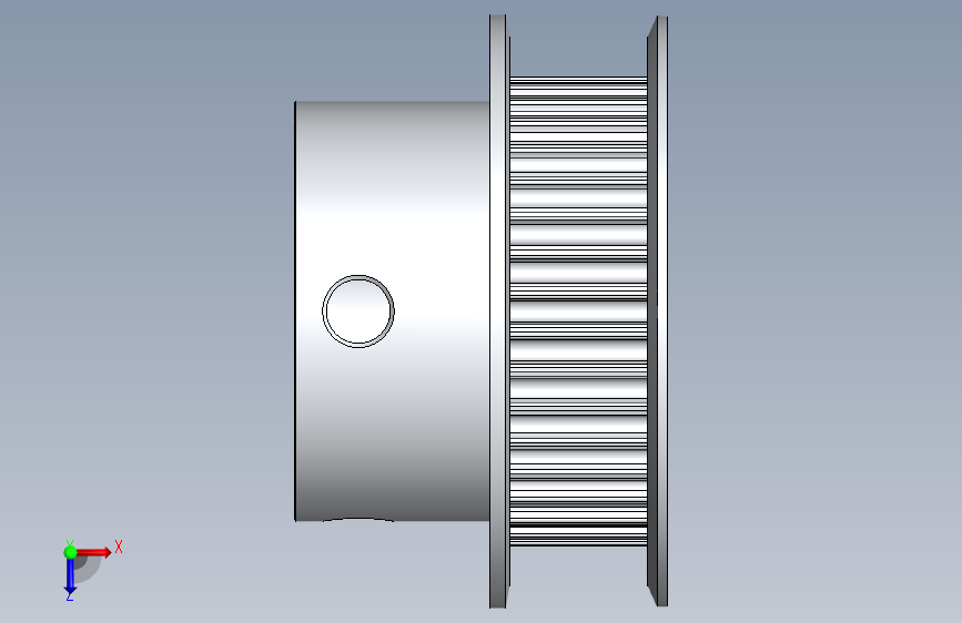 gt2滑轮36齿8mm孔112 俯视图