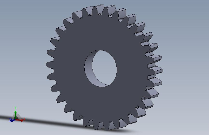 isoen-solidworks齿轮设计表solidworks 11 主视图