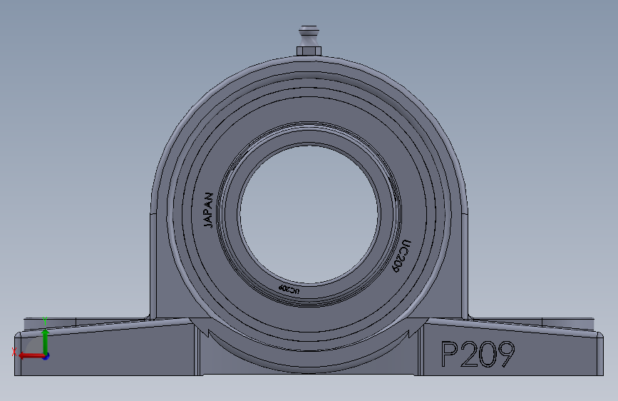 p209轴承箱11 背面视图