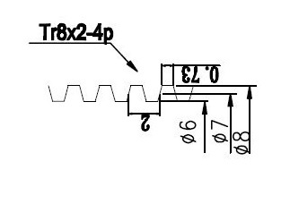 tr8x8 4 8mm 4启动丝杠16
