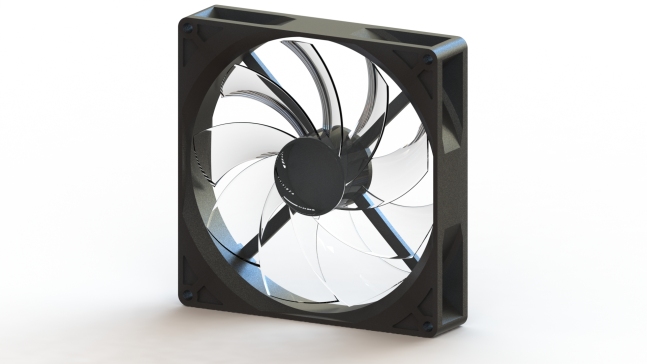 机箱风扇120mm solidworks 14