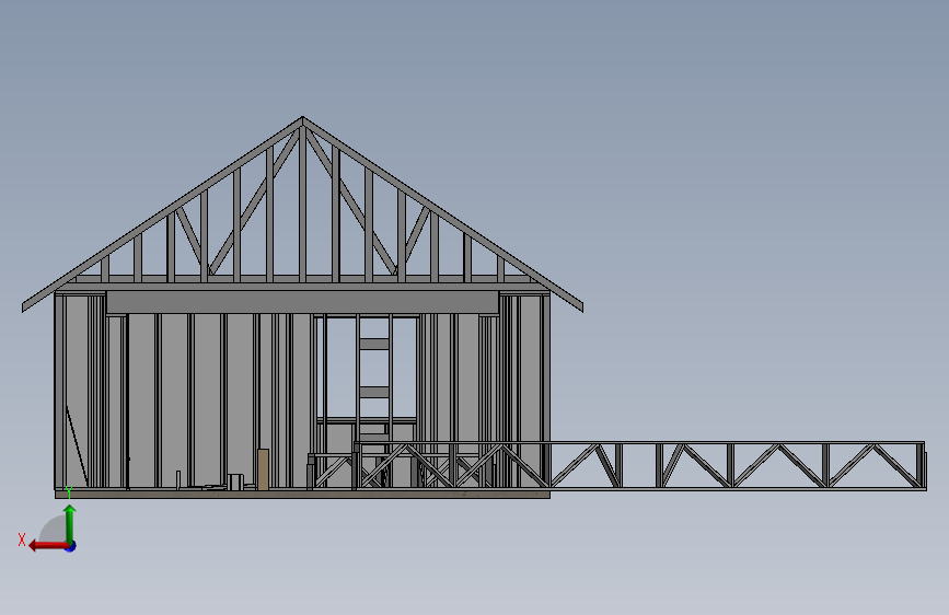 家居建筑项目solidworks 2015 116 背面视图