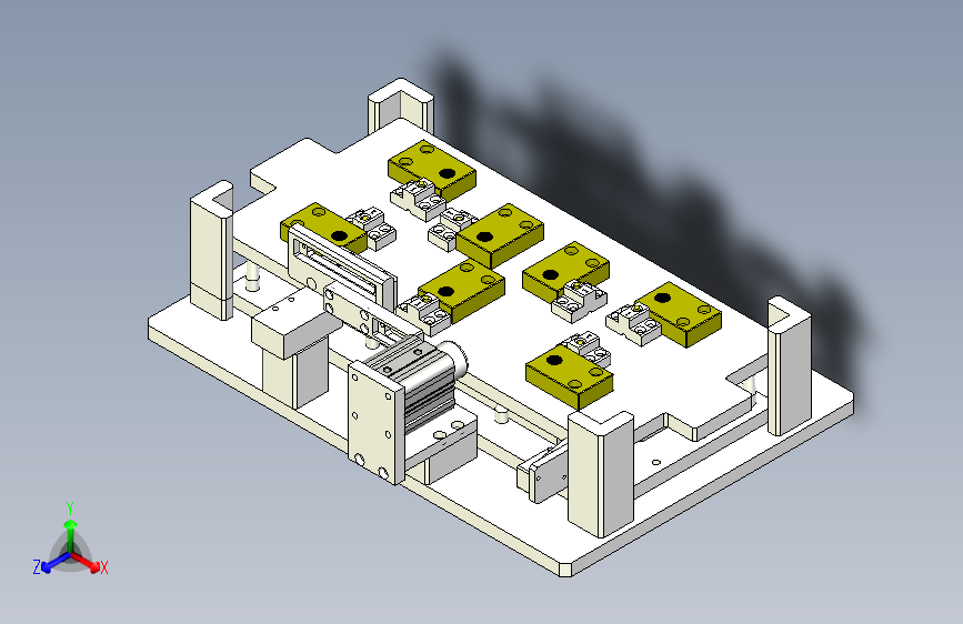 UPS散热片螺丝固定治具3D模型