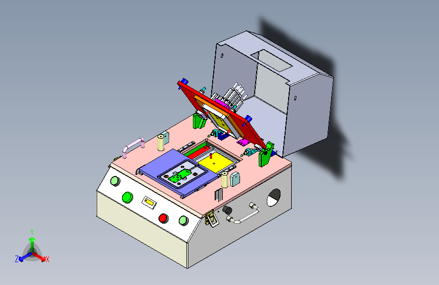 按键测试治具3D模型