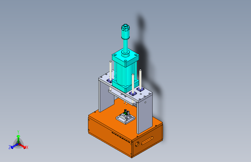 铆弹片治具3D模型