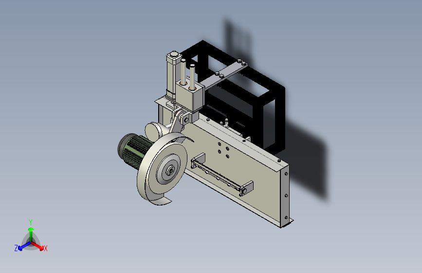 普通小型切割机床3D模型图纸