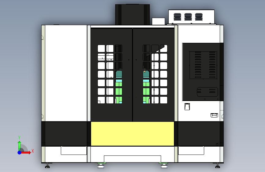 台正850加工中心3D设计模型 正面视图