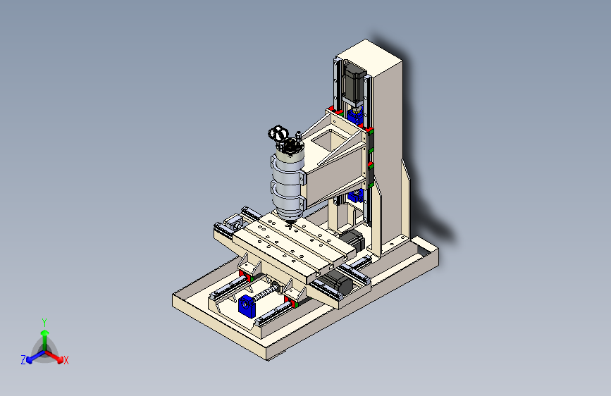 小型数控钻床床身3D
