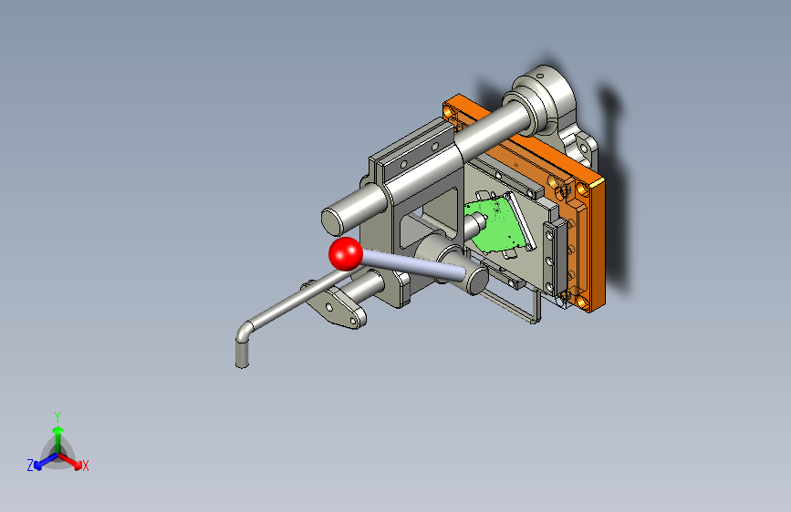 一款手动铆压治具模型