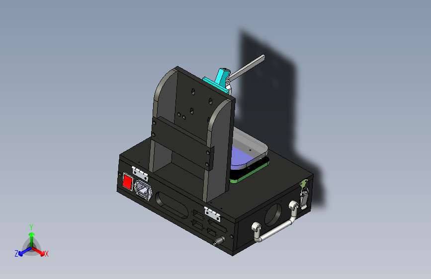 一款小夹手测试功能治具3D图纸