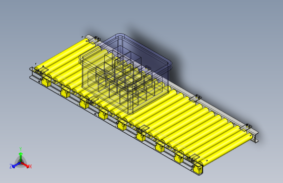 马达驱动的滚轮传送带3D数模