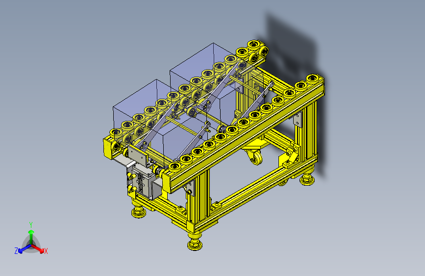 一款带避让组件的传送带3D模型
