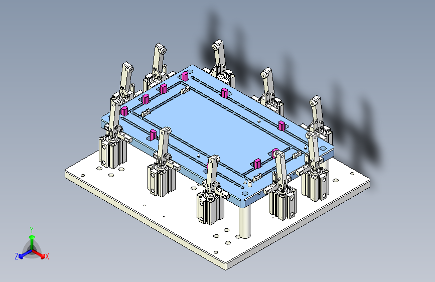 一款工装定位治具3D设计