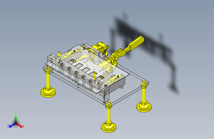 一款联引脚成形夹具3D图纸