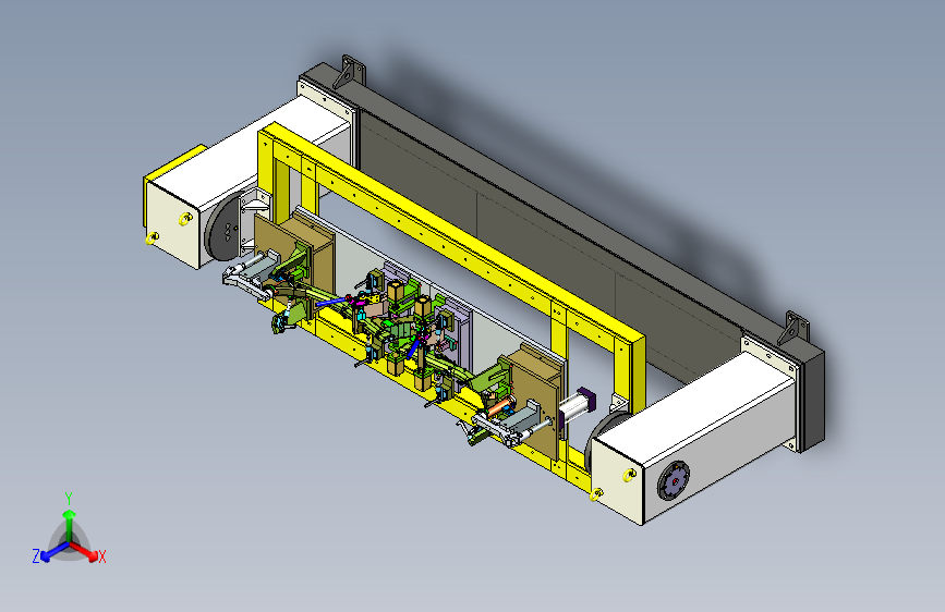 一款摩托车龙骨焊接夹具3D模型