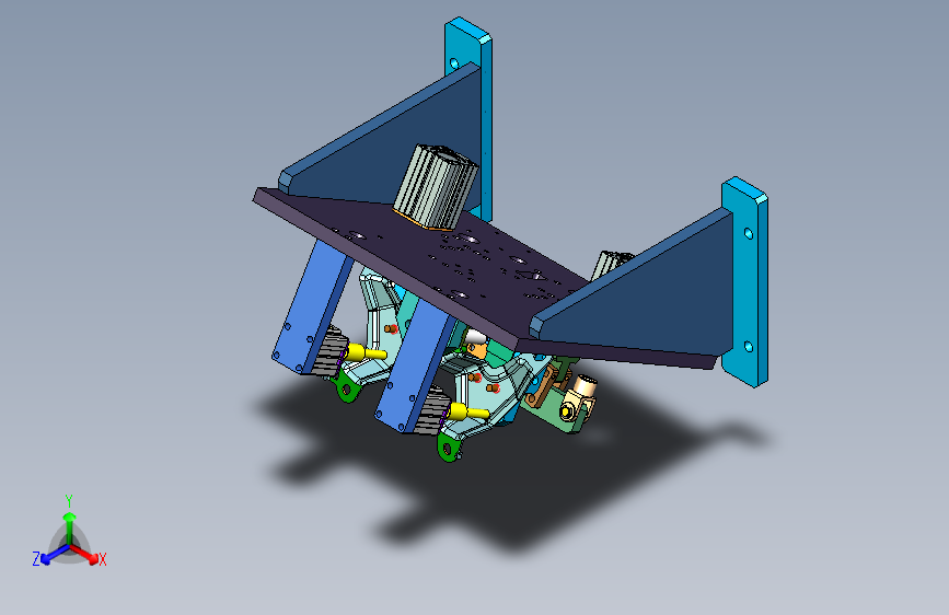 一款汽车门锁焊接夹具3D
