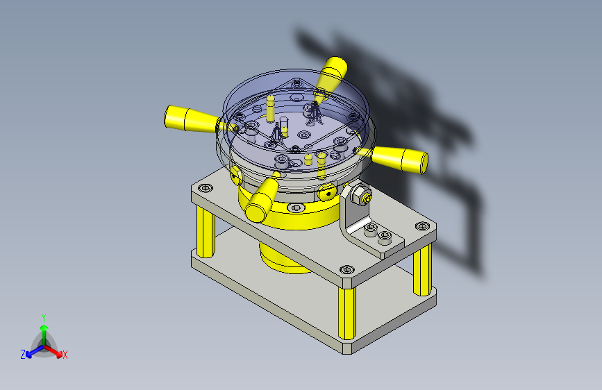 一款手动分度转台3D模型