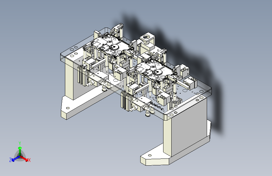 一款数控机床夹具3D模型