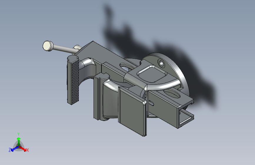 一款台虎钳3D数模