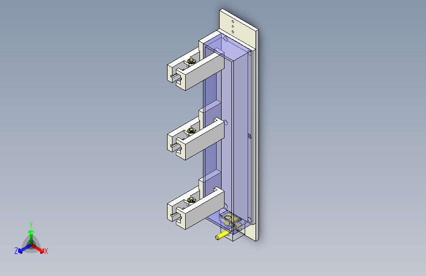 一款长尺寸工件固定夹具3D图纸