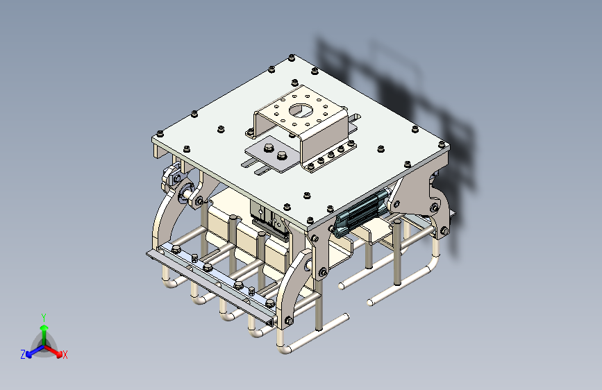 一款抓袋夹具夹爪3D模型