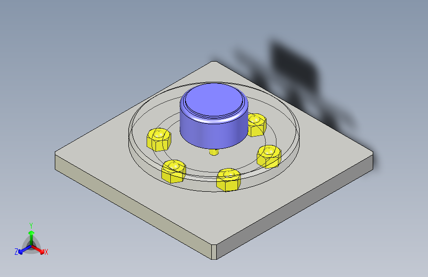 一种粘接用转台3D图纸