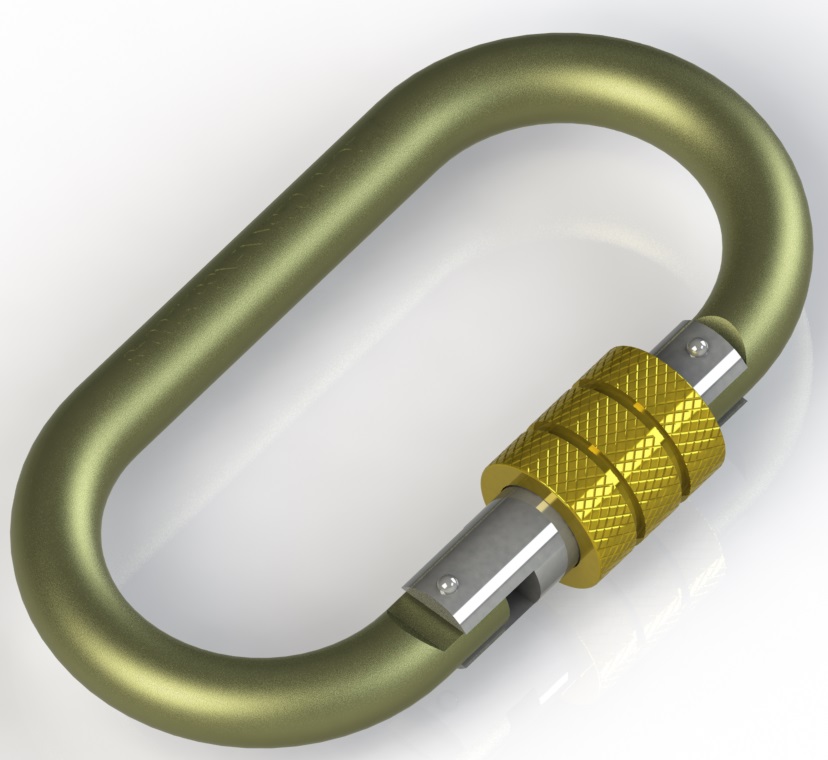 锁紧式登山扣c mosquetao golden steel flex 23kn 14