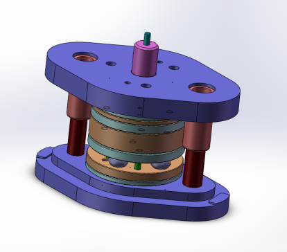 止转板落料冲孔倒装复合模设计【全套17张CAD图纸+Solidworks三维图源文件+设计说明书】