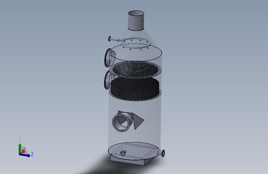 排气过滤器湿式洗涤器12 主视图