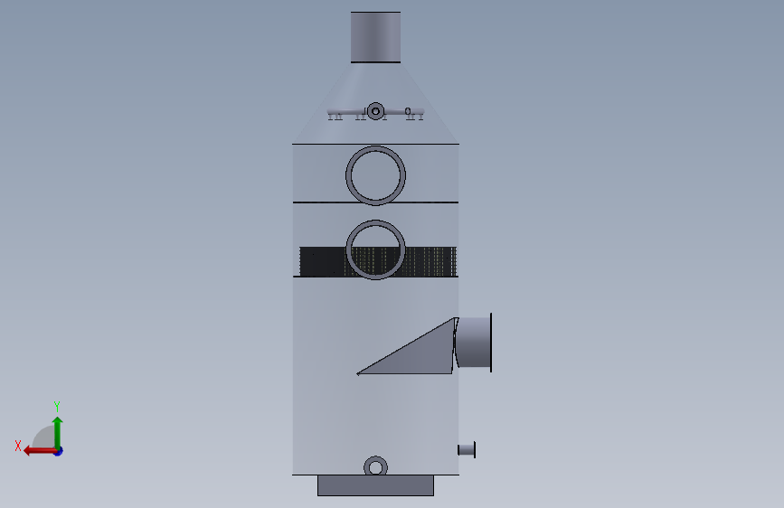 排气过滤器湿式洗涤器12 背面视图