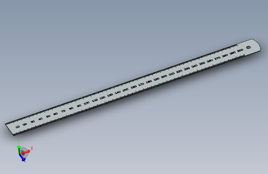 300mm钢尺12
