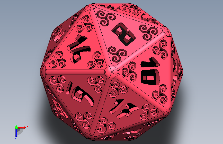 d20二十面体2 俯视图
