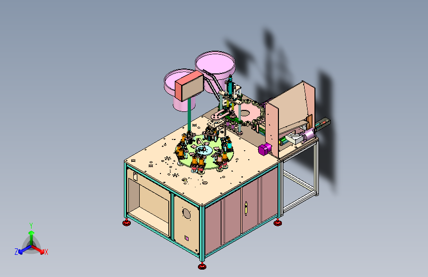 一款电池入壳扣弯机3D模型