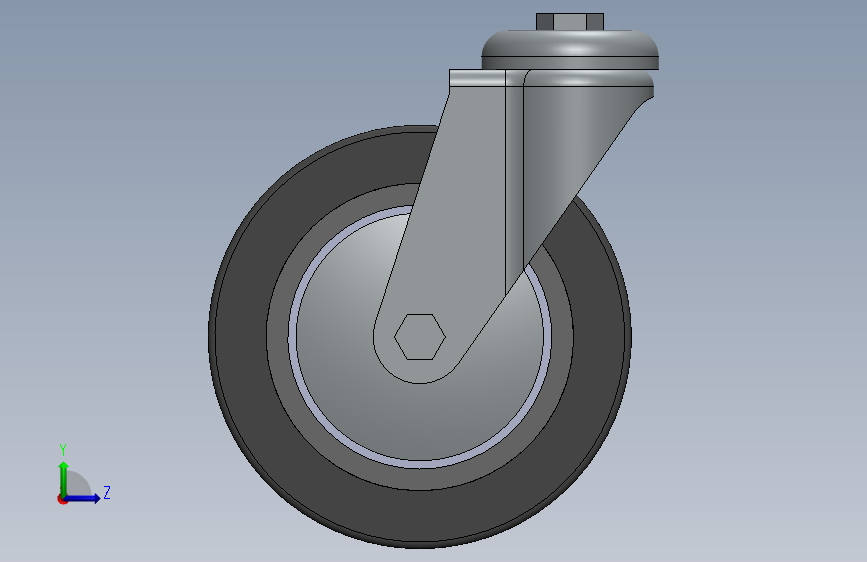 rueda o125mm孔喉11 左侧视图