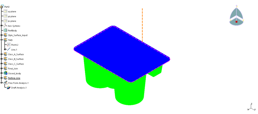 N010146-汽车杯架_类ABC表面模型_ Catia V5